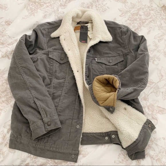 levis corduroy sherpa trucker jacket